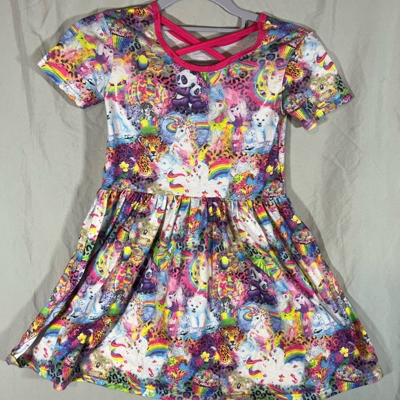 Stella Bean Clothing Co Lisa Frank Inspired Colorful Animal Print Dress - Picture 5 of 7